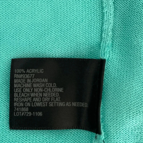 Worthington Teal Lightweight 3/4 Sleeve Flyaway Cardigan Size  Petite Large - Picture 7 of 7